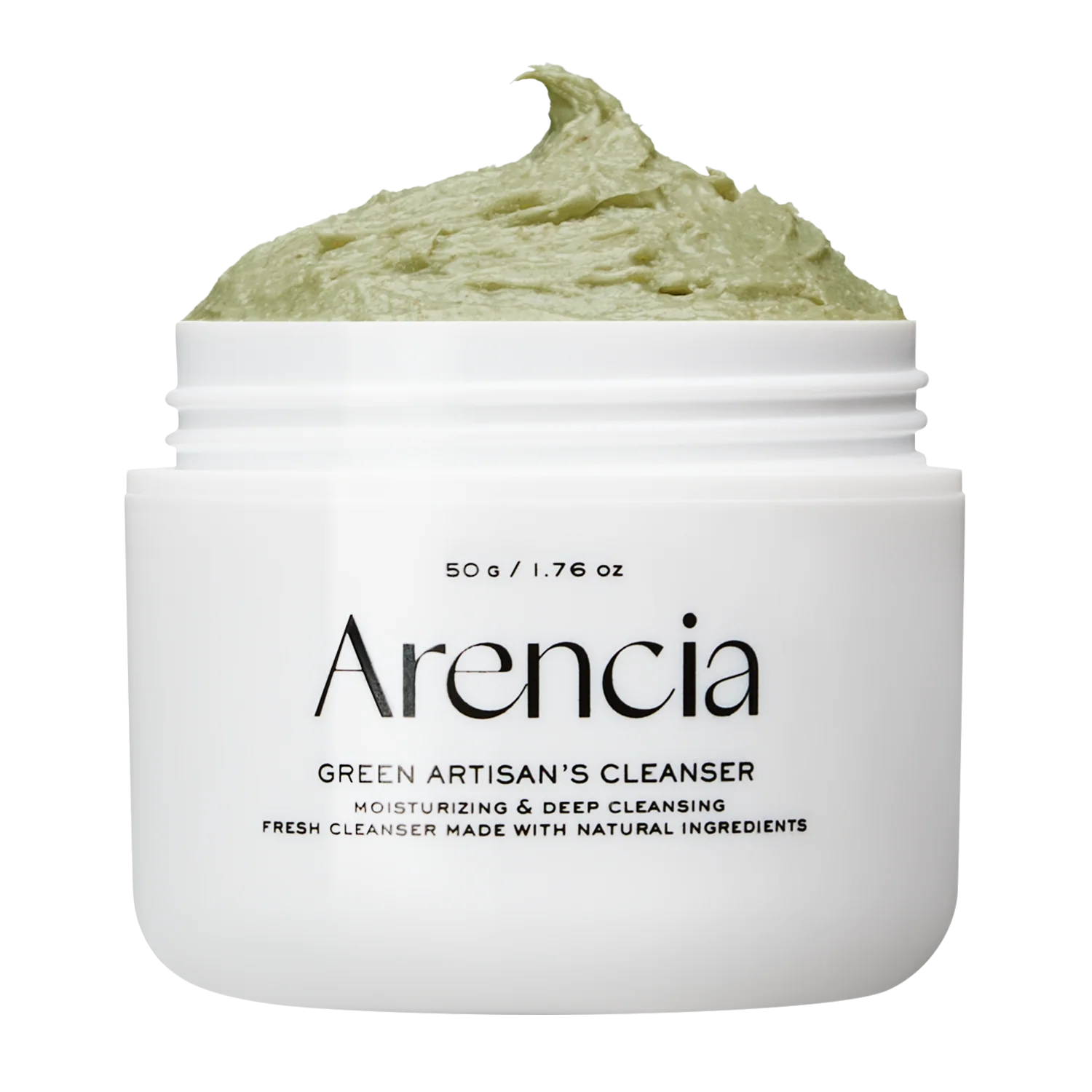Arencia Fresh Green Rice Mochi Cleanser, Gentle Daily Cleanser for Acne-Prone Skin, 1.76oz / 4.23oz