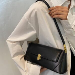 2025 Retro Small Leather Shoulder Bag for Women Crossbody Purse, Classic Handbag, Y2K Purses for Women Vintage